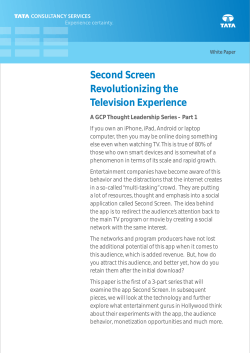 Second Screen Revolutionizing the Television Experience