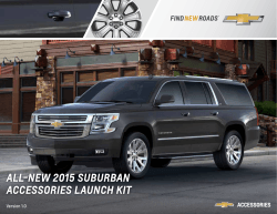 All-New 2015 suburbAN Accessories lAuNch Kit Version 1.0