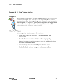 Lesson 2-2: Data Transmission At a Glance