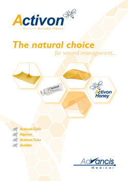 A c tivon The natural choice for wound management...