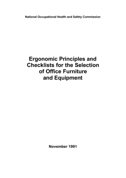 Ergonomic Principles and Checklists for the Selection of Office Furniture and Equipment
