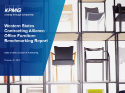 Western States Contracting Alliance Office Furniture Benchmarking Report