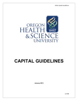 CAPITAL GUIDELINES    OHSU Capital Guidelines 