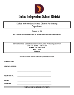 Dallas Independent School District Purchasing Department