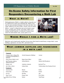 On-Scene Safety Information for First Responders Encountering a Meth Lab  W