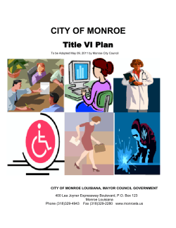 CITY OF MONROE Title VI Plan