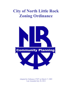 City of North Little Rock Zoning Ordinance