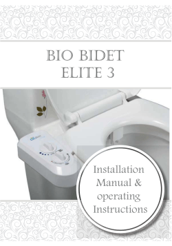 bio bidet elite 3 Installation Manual &amp;
