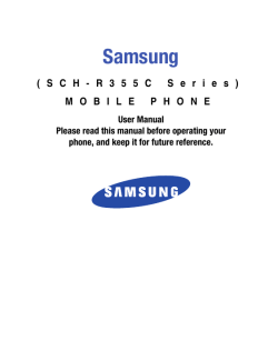 Samsung ( S C H - R 3 5 5 C ... M O B I L E   P H... User Manual