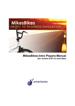 MikesBikes-Intro Players Manual (for version 6.67.5.2 and later)