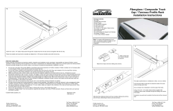 Fiberglass / Composite Truck Cap / Tonneau Profile Rack Installation Instructions
