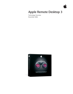 Apple Remote Desktop 3 Technology Overview November 2006