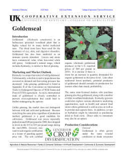 Goldenseal Introduction