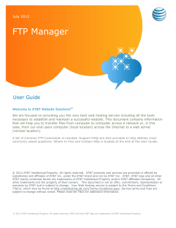 FTP Manager User Guide  July 2012