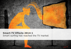 Smart-TV Effects 2014-1 Smart surfing has reached the TV market
