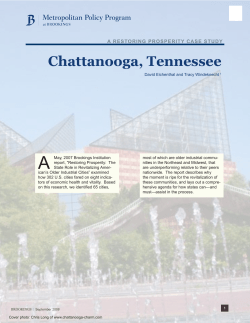 A Chattanooga, Tennessee A RestoRing PRosPeRity CAse study