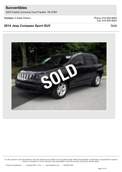 Sunvertibles 2014 Jeep Compass Sport SUV Sold Contact: