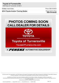 Toyota of Turnersville 2014 Toyota Avalon Touring Sedan 856-516-6430 Contact: