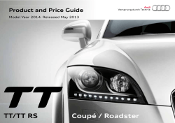 TT/TT RS Coupé / Roadster Product and Price Guide