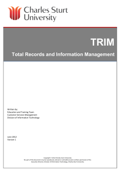 TRIM  Total Records and Information Management