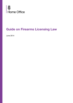 Guide on Firearms Licensing Law June 2014