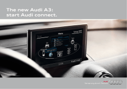 The new Audi A3: start Audi connect.