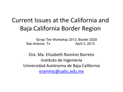 Current Issues at the California and Baja California Border Region