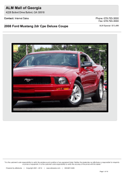 ALM Mall of Georgia 2008 Ford Mustang 2dr Cpe Deluxe Coupe Contact: