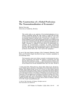 The Construction of a Global Profession: The Transnationalization of Economics
