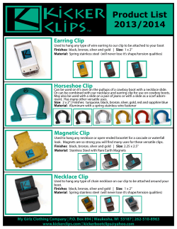 Product List 2013/2014 Earring Clip Horseshoe Clip