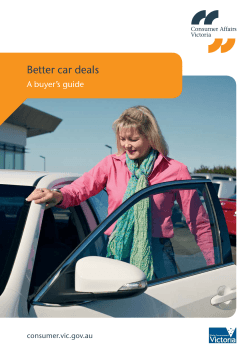 Better car deals A buyer’s guide consumer.vic.gov.au
