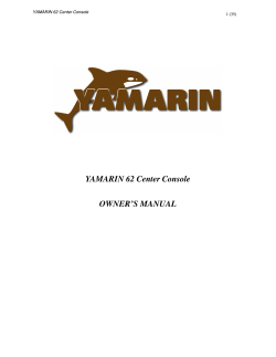 YAMARIN 62 Center Console OWNER’S MANUAL 1 (35)