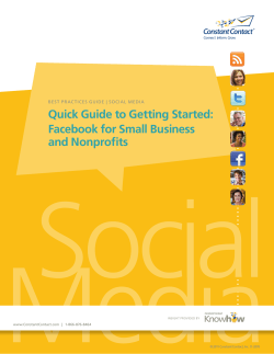 Social Media Quick Guide to Getting Started: Facebook for Small Business