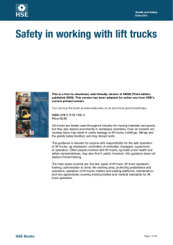 Safety in working with lift trucks