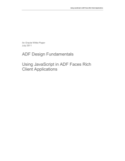 ADF Design Fundamentals Using JavaScript in ADF Faces Rich Client Applications