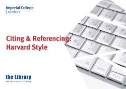 Citing &amp; Referencing: Harvard Style