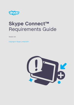 Skype Connect™ Requirements Guide  Version 4.0