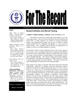 Student-Athletes and Steroid Testing