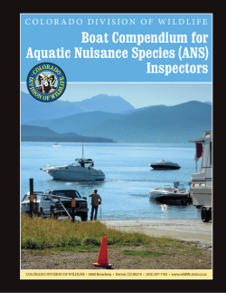 Boat Compendium for Aquatic Nuisance Species (ANS) Inspectors