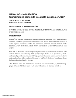 KENALOG -10 INJECTION triamcinolone acetonide injectable suspension, USP