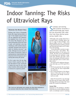 S Indoor Tanning: The Risks of Ultraviolet Rays
