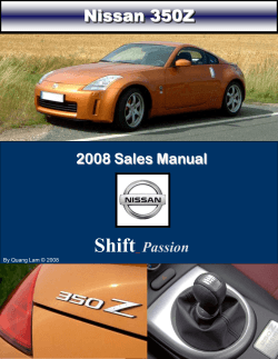 Shift Nissan 350Z 2008 Sales Manual Passion