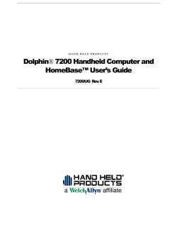 Dolphin 7200 Handheld Computer and HomeBase™ User’s Guide  7200/UG  Rev. E