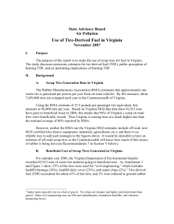 Use of Tire-Derived Fuel in Virginia  State Advisory Board Air Pollution
