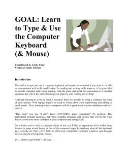 GOAL: Learn to Type &amp; Use the Computer Keyboard