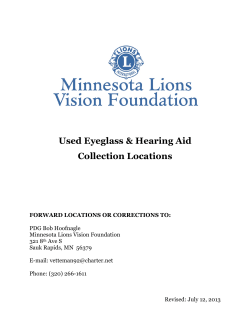 Used Eyeglass &amp; Hearing Aid Collection Locations