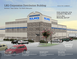 LKQ Corporation Distribution Building Burleson, Texas (Dallas / Fort Worth Metroplex)
