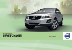 Owner's Manual VOLVO XC60 Web Edition