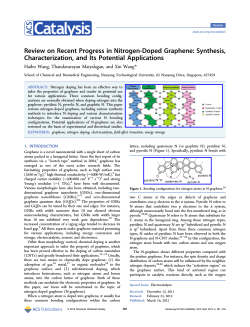 Review on Recent Progress in Nitrogen-Doped Graphene: Synthesis,