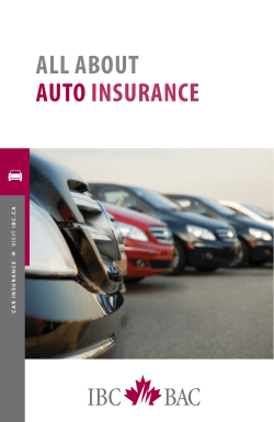 ALL ABOUT AUTO INSURANCE A